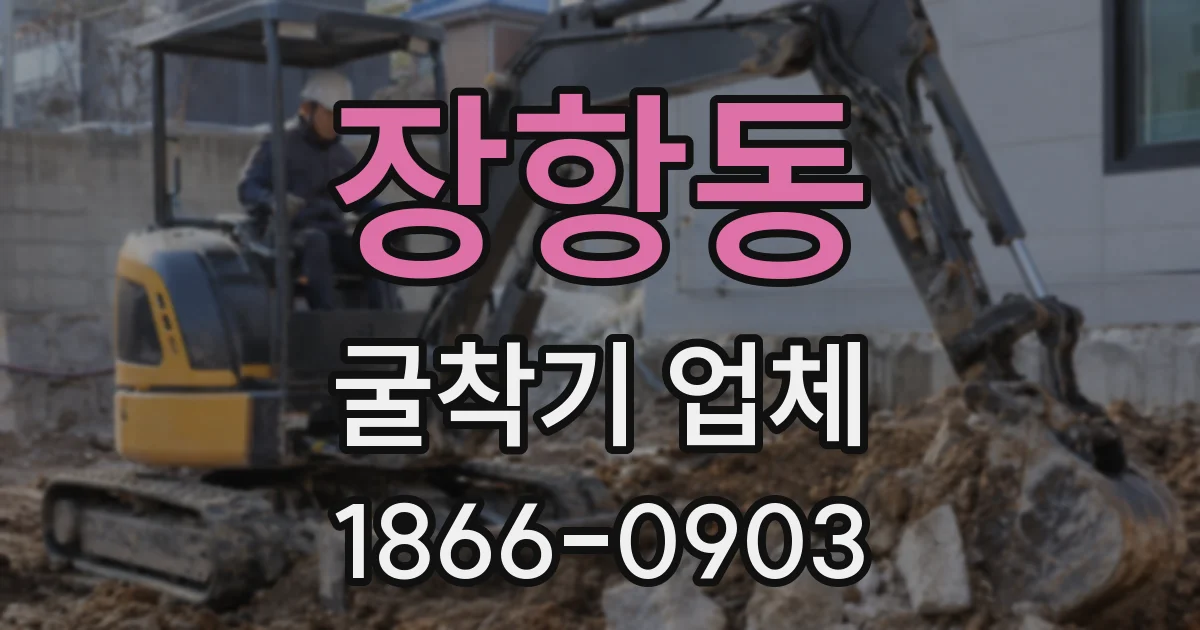 장항동 굴착기 업체