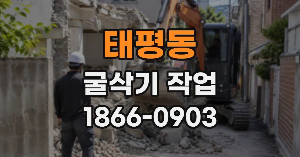 태평동 굴삭기작업