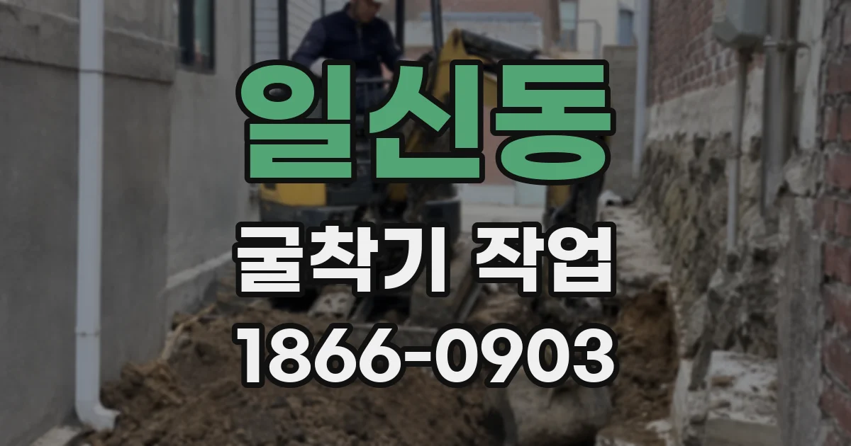 일신동 굴착기 작업