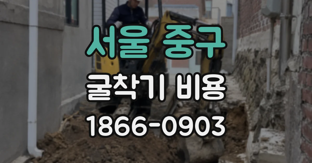 서울 중구 굴착기 비용