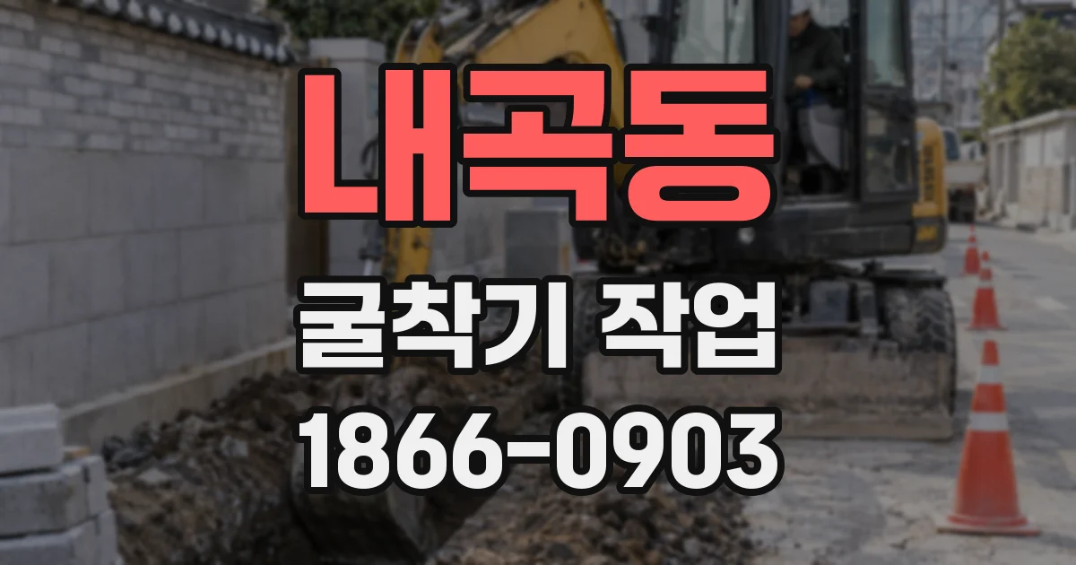 내곡동 굴착기 작업
