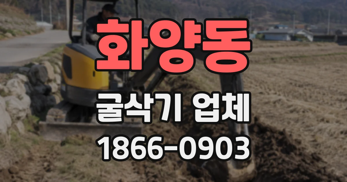 화양동 굴삭기 업체