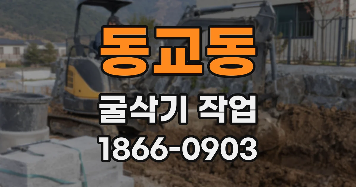 동교동 굴삭기 작업