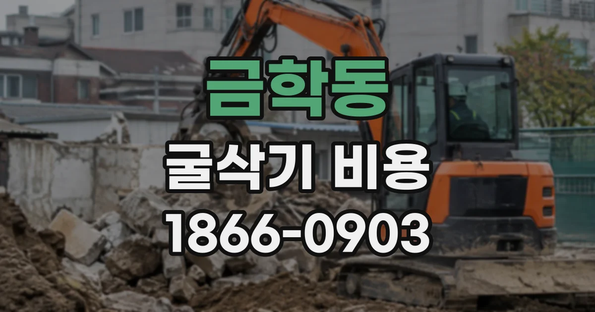 금학동 굴삭기비용
