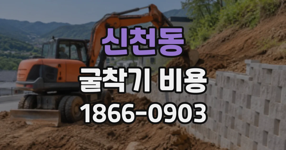 신천동 굴착기비용