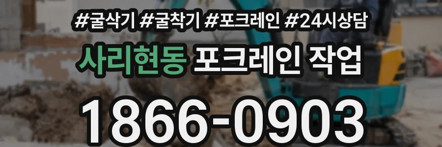 사리현동 포크레인 작업