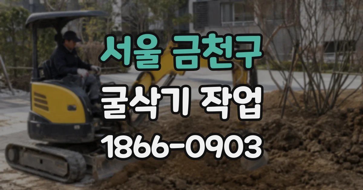 서울 금천구 굴삭기 작업