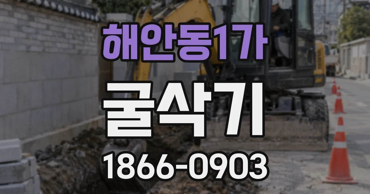 해안동1가 굴삭기