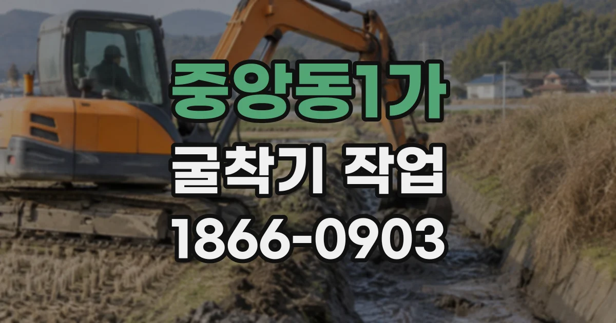 중앙동1가 굴착기작업