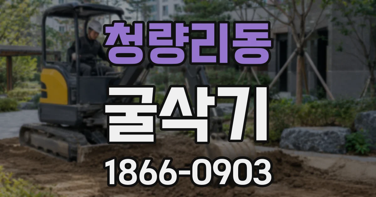 청량리동 굴삭기