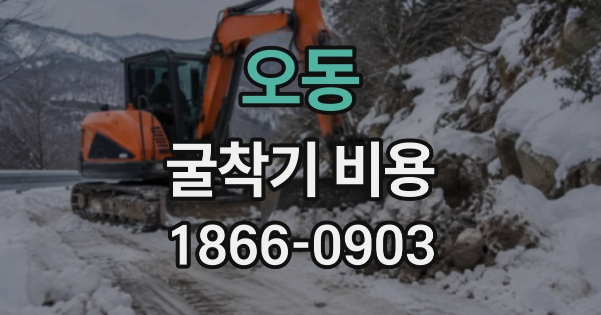 오동 굴착기비용