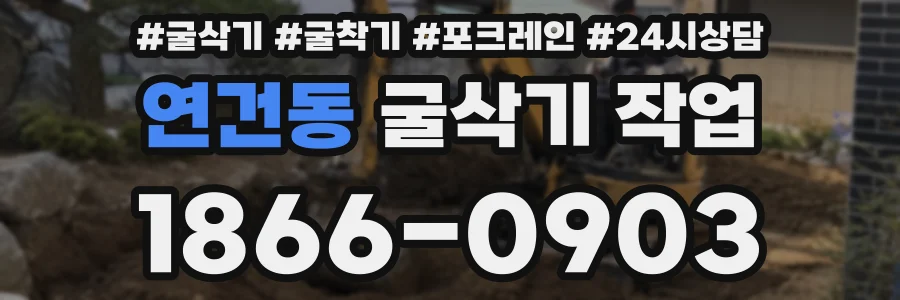 연건동 굴삭기 작업