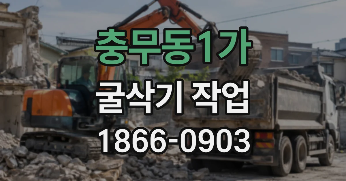 충무동1가 굴삭기작업