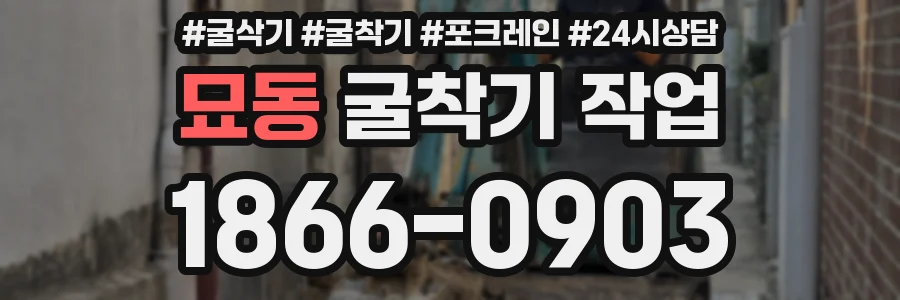 묘동 굴착기 작업