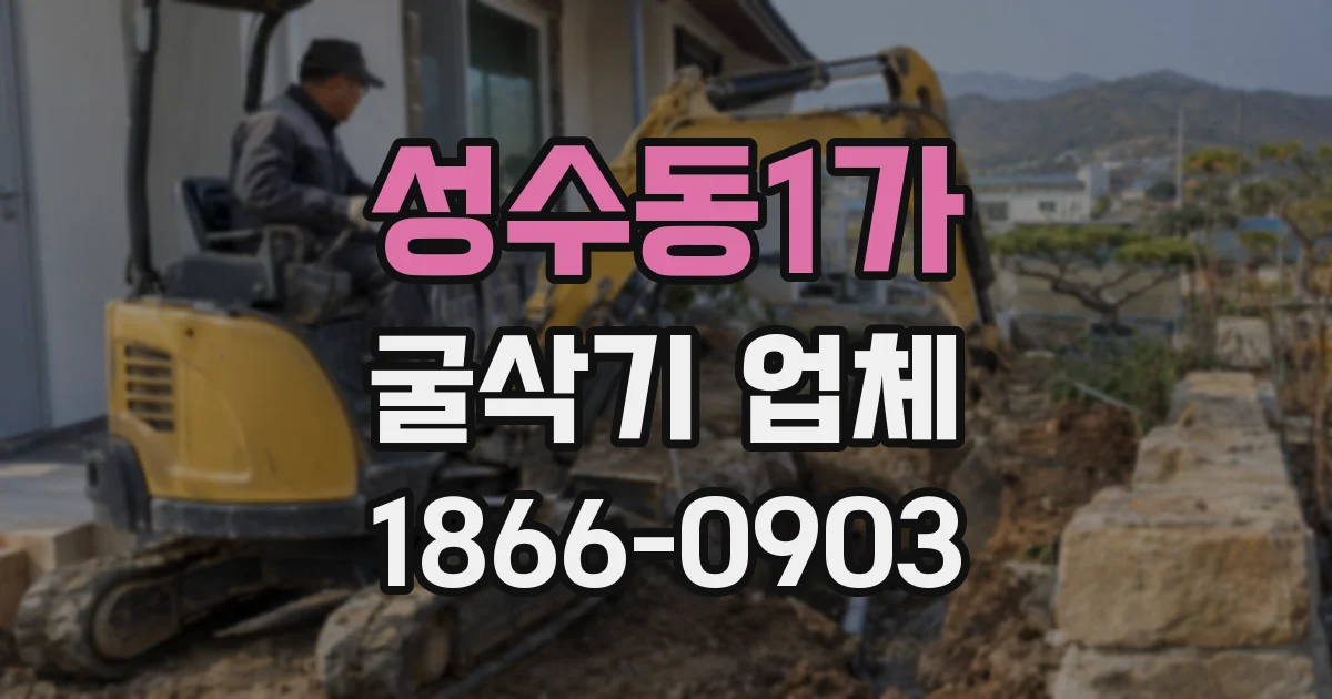 성수동1가 굴삭기 업체