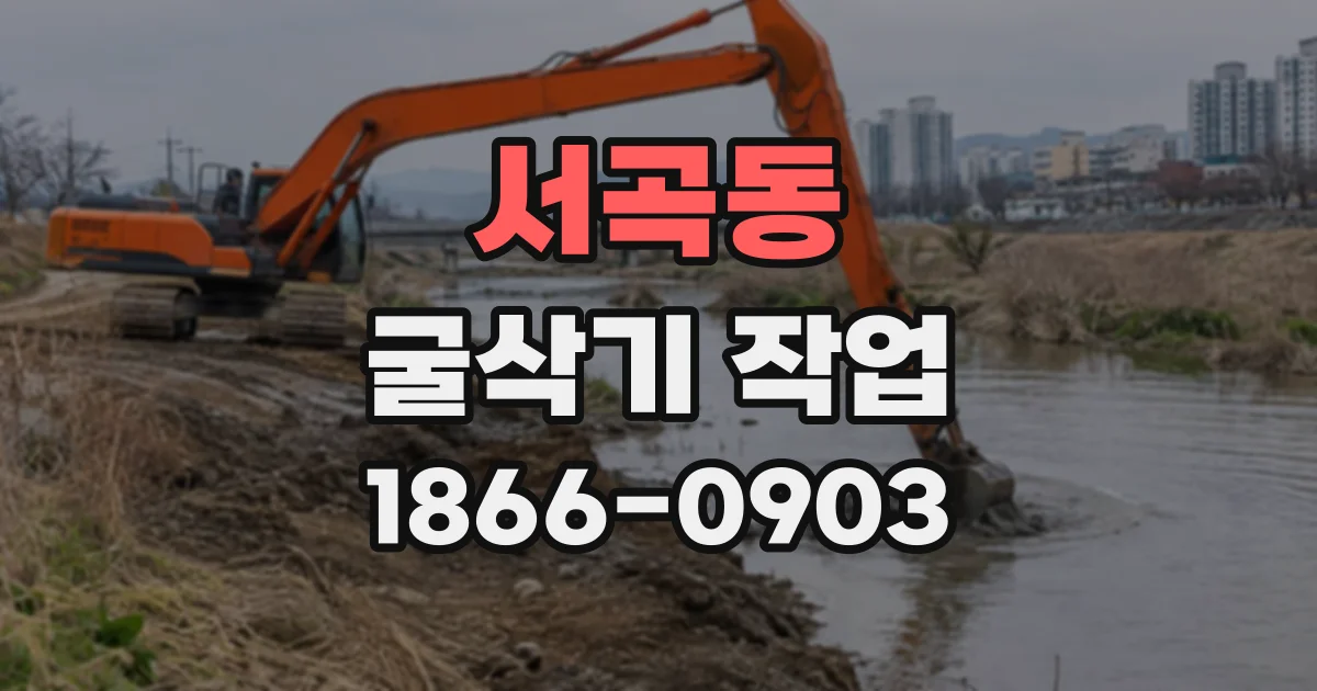 서곡동 굴삭기작업