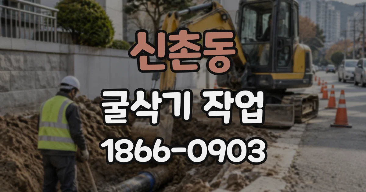 신촌동 굴삭기작업