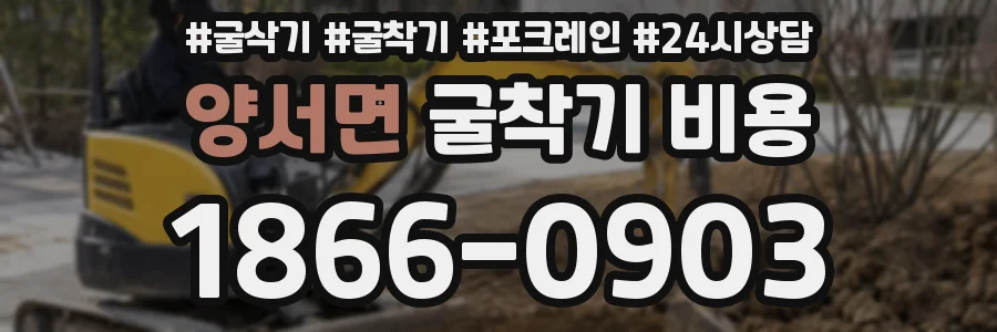 양서면 굴착기 비용