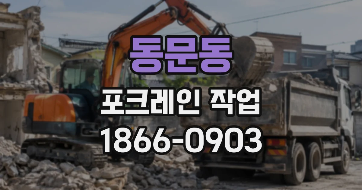 동문동 포크레인작업