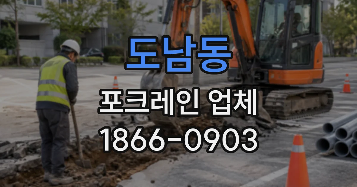 도남동 포크레인업체