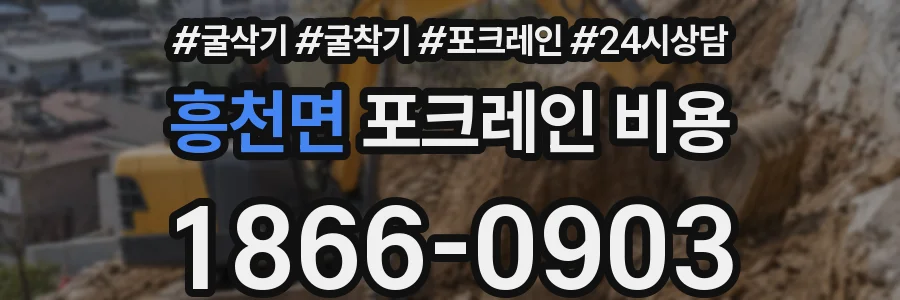 흥천면 포크레인 비용