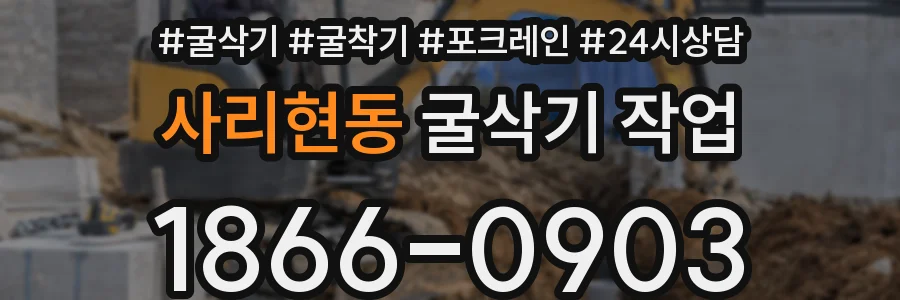 사리현동 굴삭기 작업