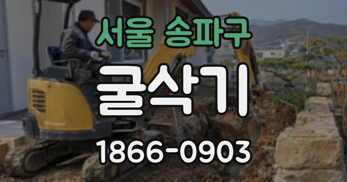 서울 송파구 굴삭기