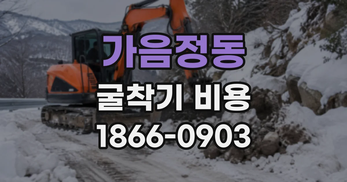 가음정동 굴착기비용