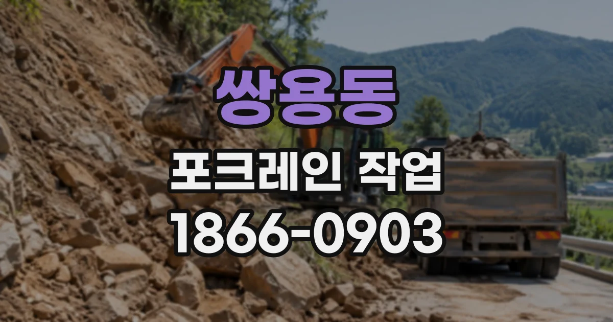 쌍용동 포크레인작업