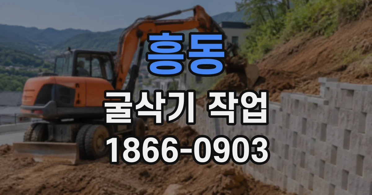 흥동 굴삭기작업