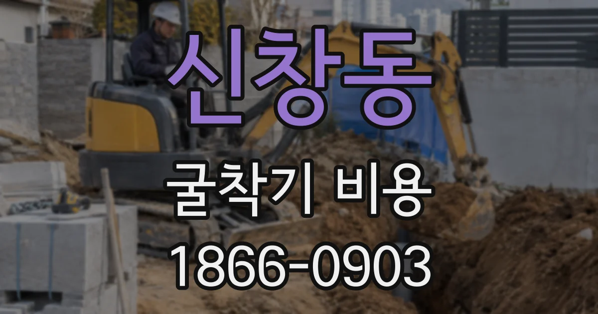 신창동 굴착기 비용