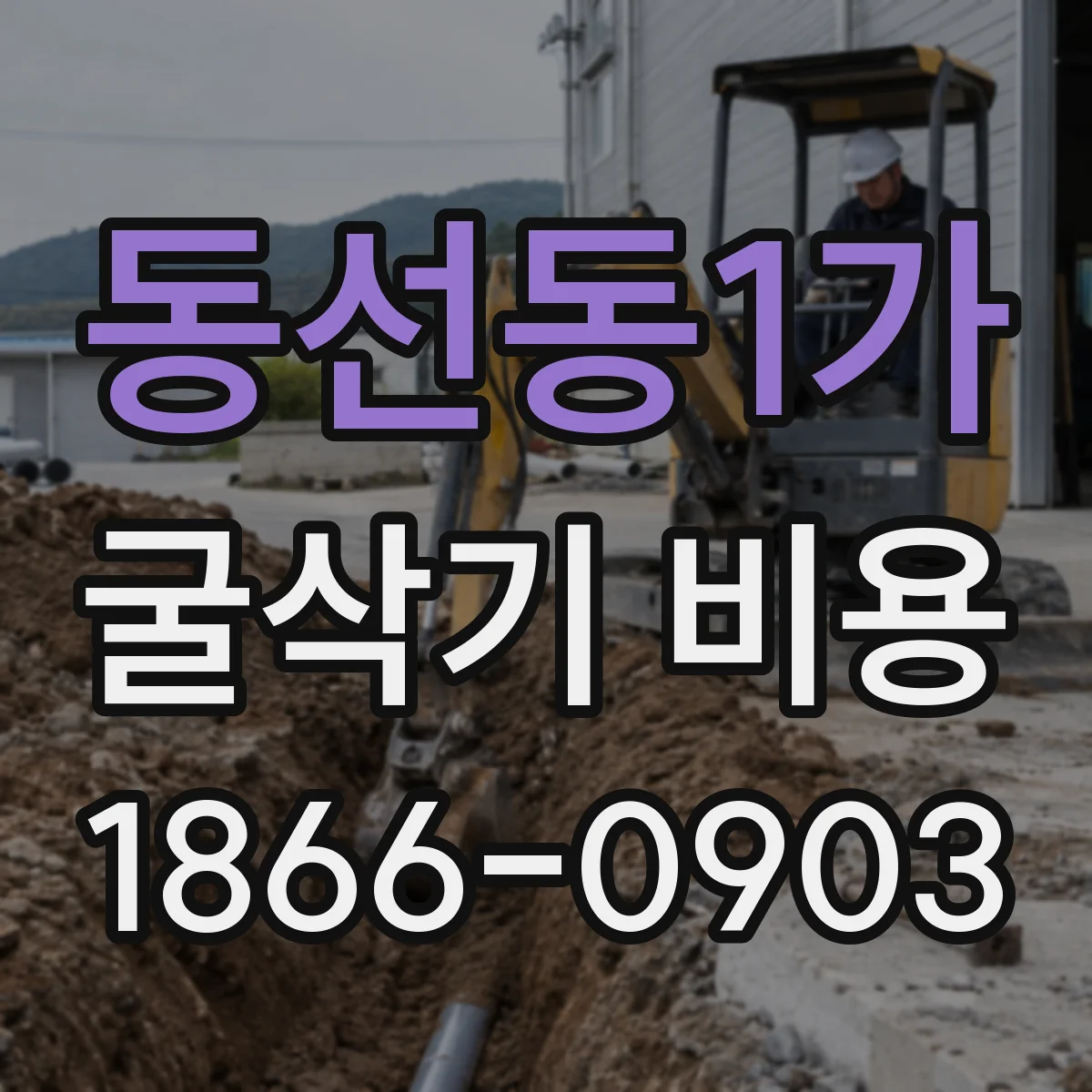 동선동1가 굴삭기 비용