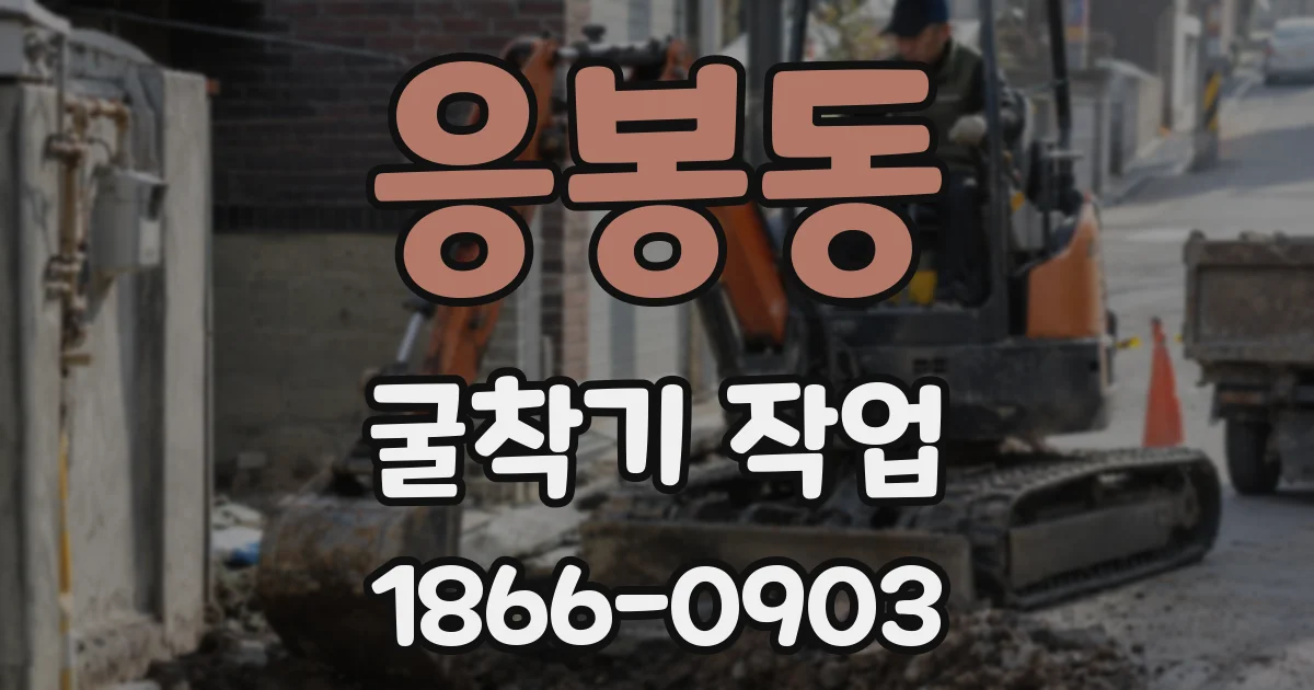 응봉동 굴착기 작업