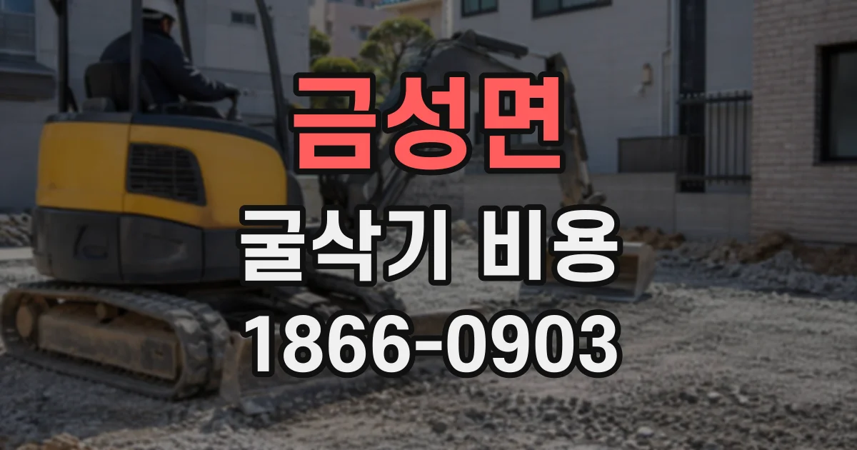 금성면 굴삭기비용