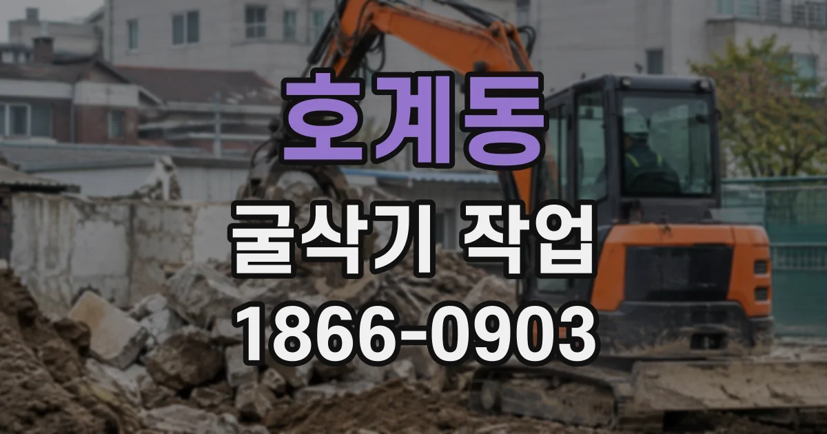 호계동 굴삭기작업