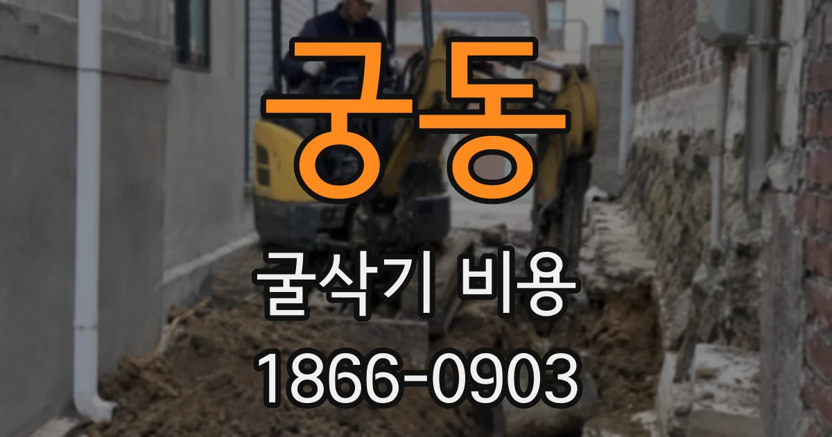 궁동 굴삭기 비용