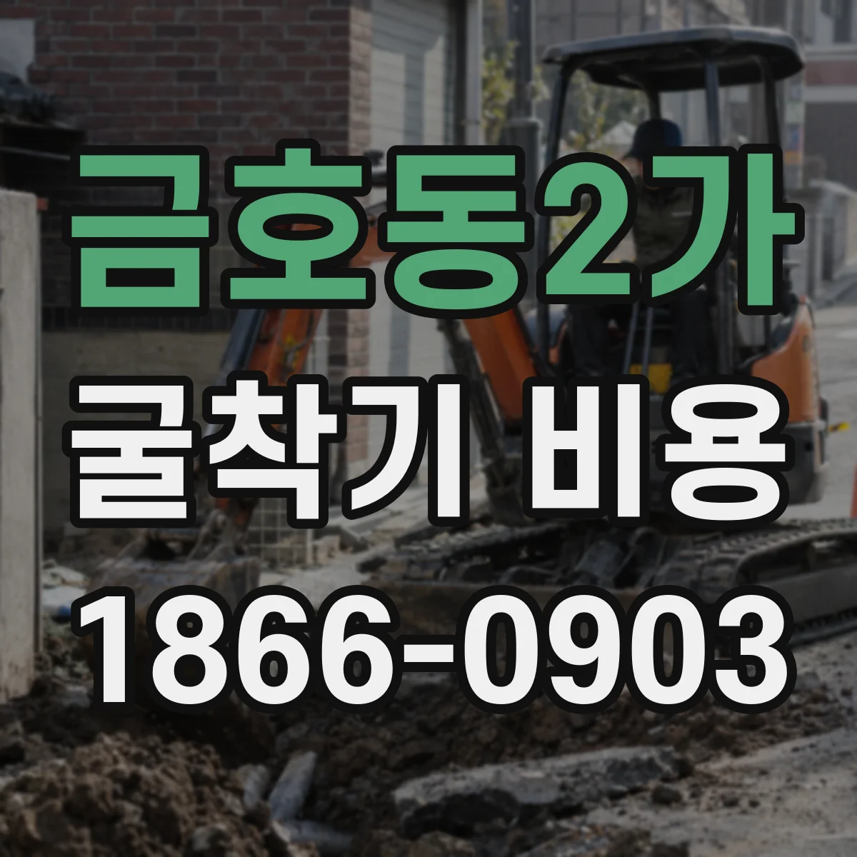 금호동2가 굴착기 비용