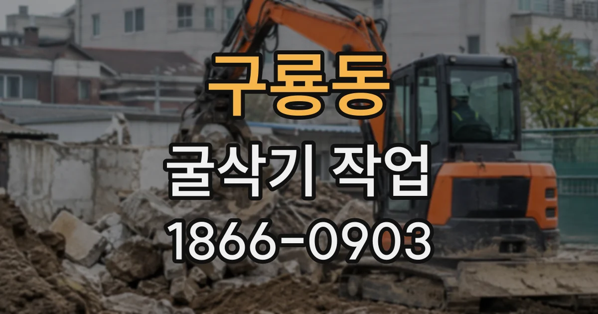 구룡동 굴삭기작업