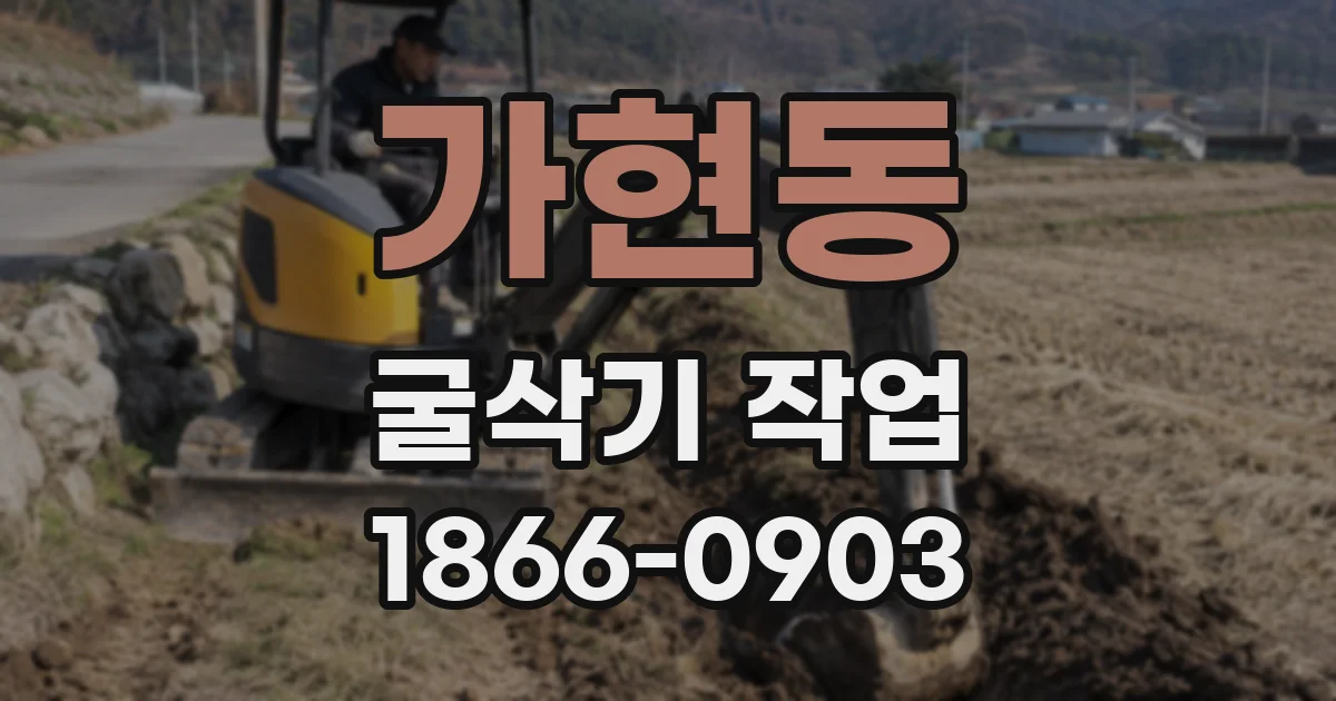 가현동 굴삭기 작업