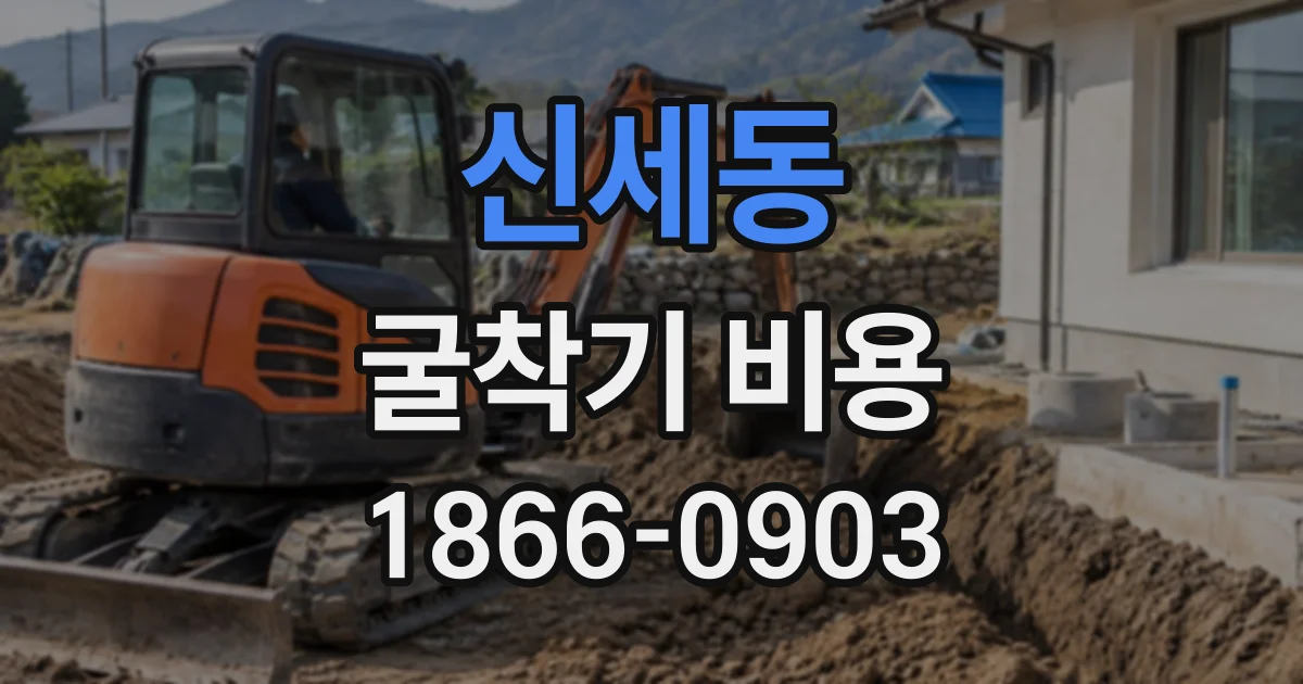 신세동 굴착기비용