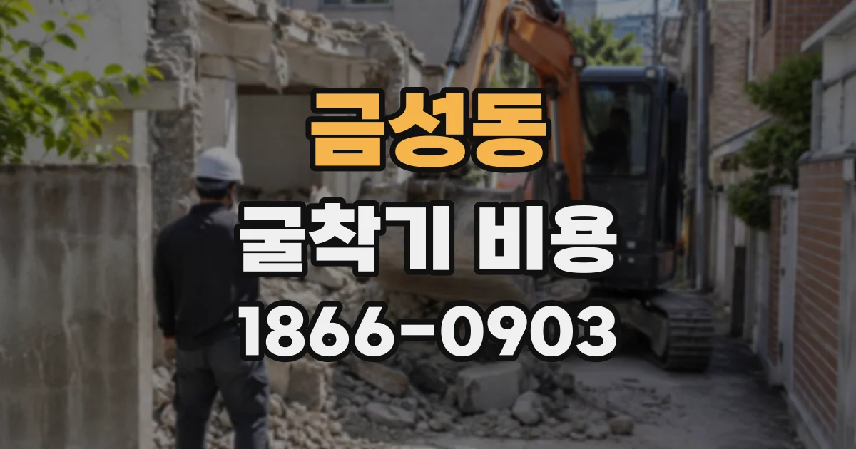 금성동 굴착기비용