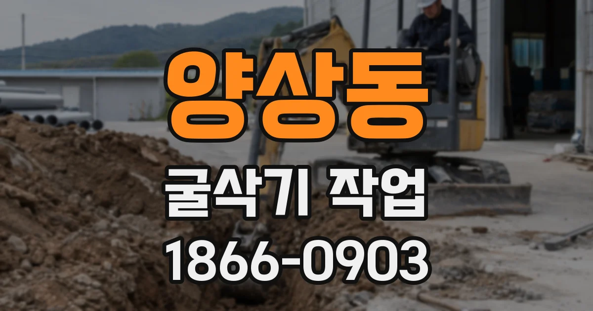 양상동 굴삭기 작업