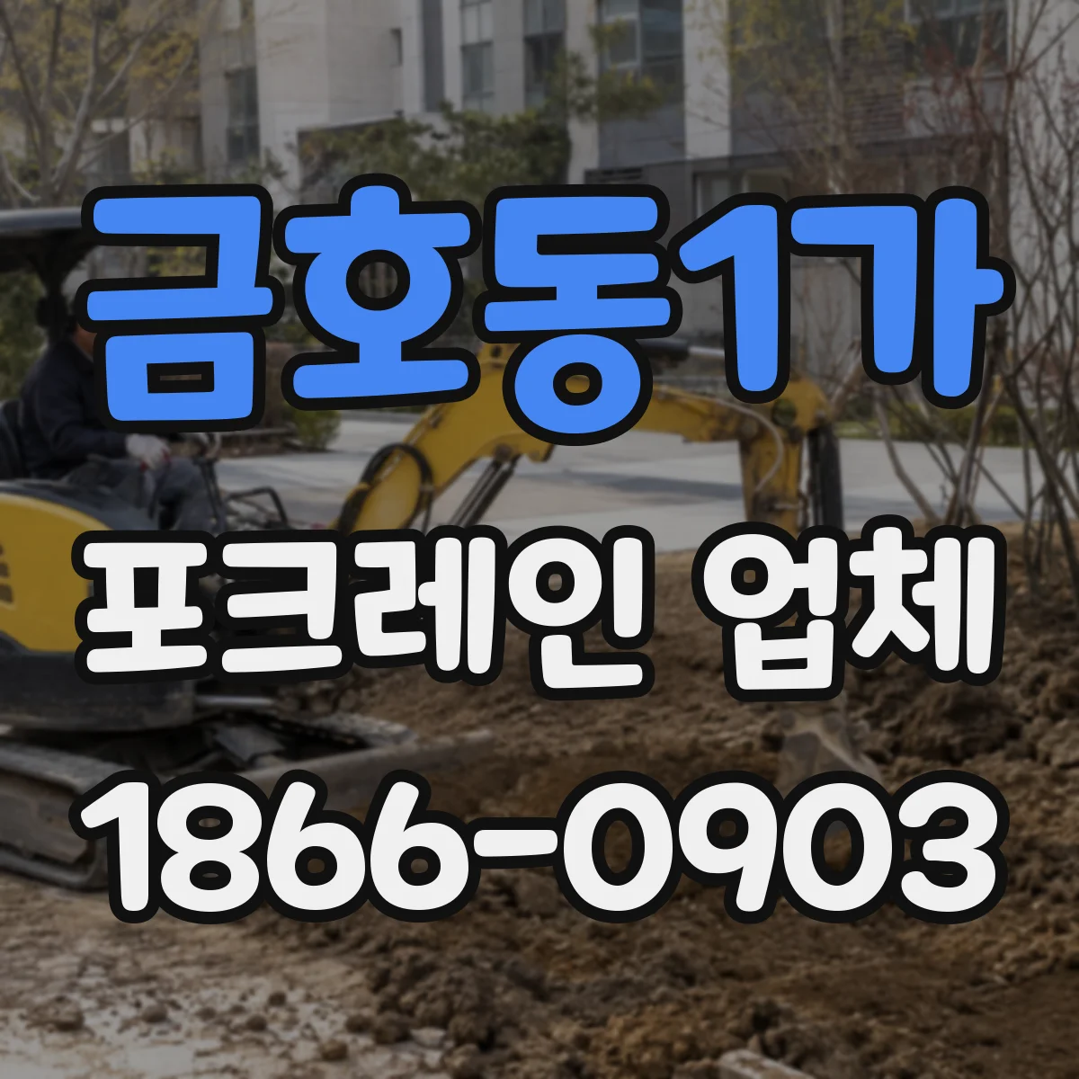 금호동1가 포크레인 업체