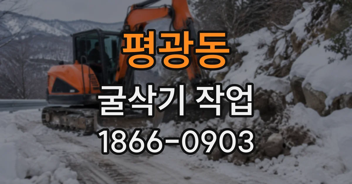 평광동 굴삭기작업