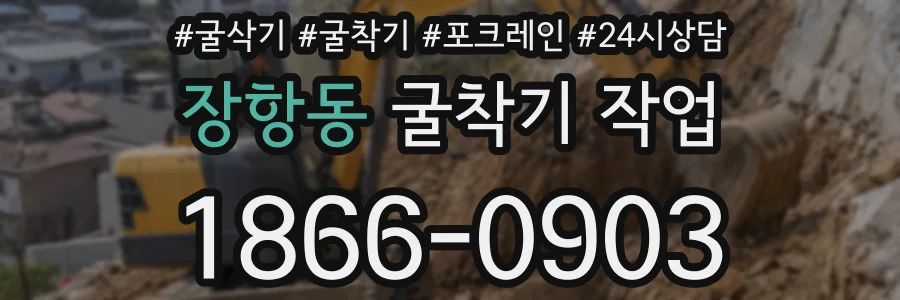 장항동 굴착기 작업