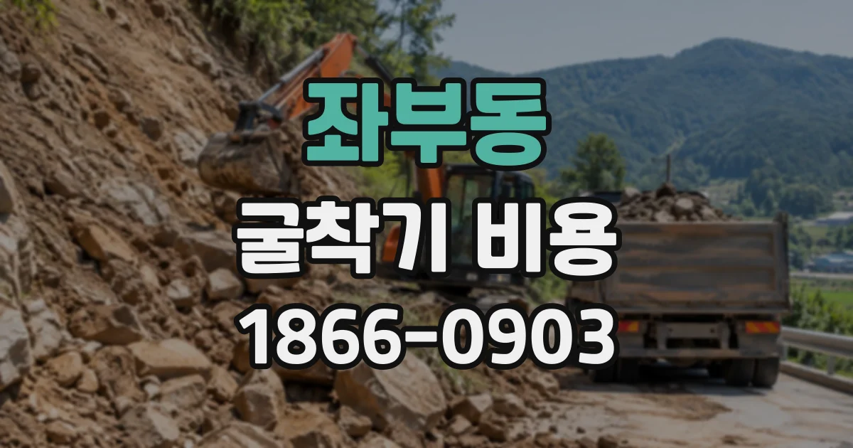 좌부동 굴착기비용