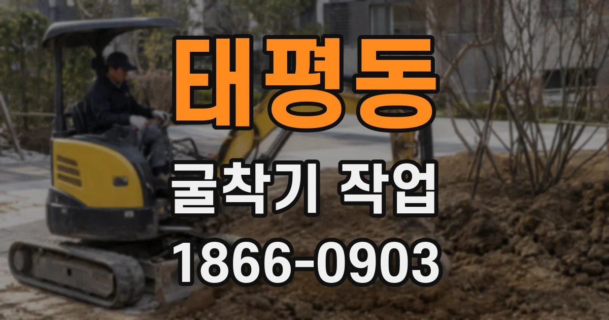 태평동 굴착기 작업