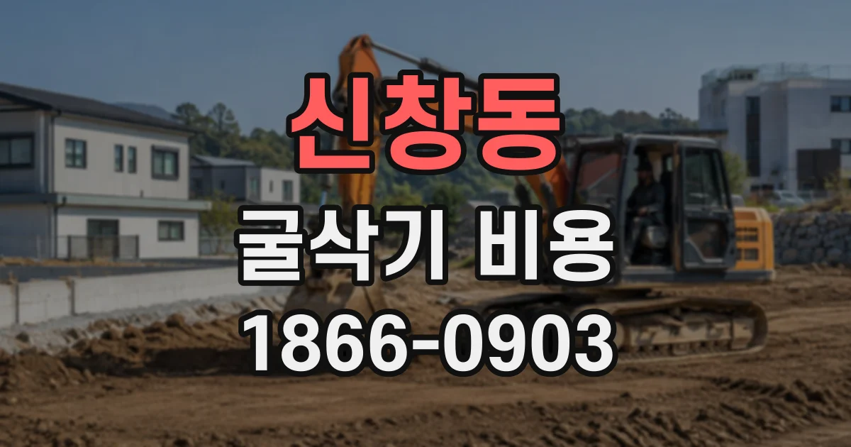 신창동 굴삭기비용