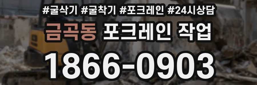 금곡동 포크레인 작업