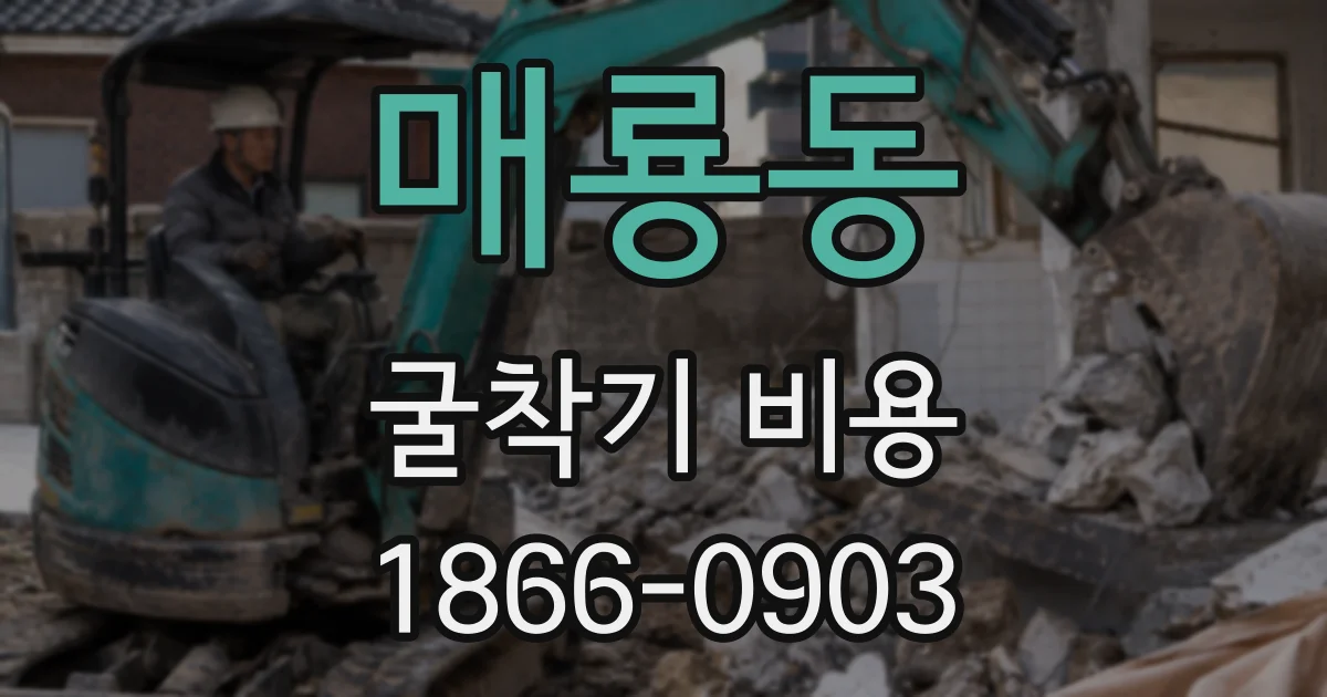 매룡동 굴착기 비용
